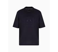Armani Exchange Limited Blue Edition Box Logo tee Camiseta, Azul Oscuro, S Hombres