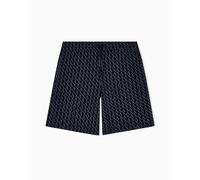 Armani Exchange Essential, All-Over Monogram Pantalones Cortos, Negro, L Hombres