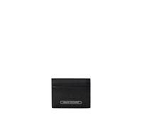Armani Exchange Essential, Back Embossed Monogram, Front Lettering Logo Plate, Travel Accessory-Envelope Card Holder para Hombre, Negro, Talla única