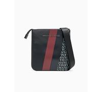 Armani Exchange Essential, Dylan, Embossed Logo, Crossbody Hombres, Black/Pomegranate, Talla única
