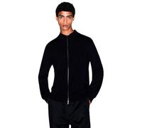 Armani Exchange Essential, Long Sleeve Zip Closure Cardigan Sweater, Negro, M Hombre, Negro, M