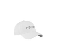 Armani Exchange Essential, Milano/New York, Logo Lettering Gorra de béisbol, Blanco, Talla única Hombres