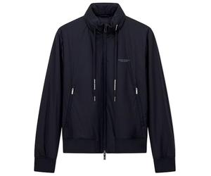 Armani Exchange Essential, Removable Hood Loged Drawstring Side Logo Chaqueta Blusa, Azul oscuro, M Hombres, Azul oscuro., M