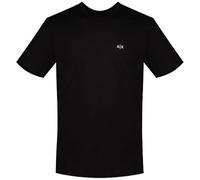 Armani Exchange Essential, Short Sleeve Side Monogram Logo Camiseta, Negro, L Hombres