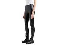 Armani Exchange Essential, Stretch PU Leather Leggings, Black, S De Las Mujeres