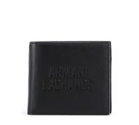 Armani Exchange Gerard Monedero negro, imitación de cuero, hombre