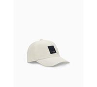 Armani Exchange Curved Visor On Tone Front Logo Patch Gorra de béisbol, Blanco, Talla única Hombres