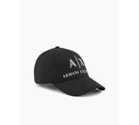 Armani Exchange Gorra de béisbol para Mujer, con Detalles de Logotipo, Estilo Informal, Negro, Talla única