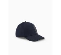 Armani Exchange Gorra de hombre de algodón orgánico cápsula A LINE. Azul marino