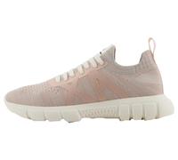 Armani exchange Harlem, Knit Fabric, Side Logo, Zapatillas Mujer, Rosa Gris Apagado Blanco, 41 EU