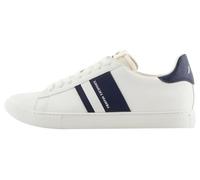 Armani Exchange Paris Double Line, Zapatillas Hombre, Blanco Roto Azul Marino, 40 EU