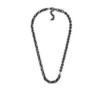 Armani Exchange Collar de hombre acero inoxidable cierre de langosta Plata oscura 55×0,85 cm