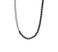 Armani Exchange Collar de acero inoxidable plateado para hombre, AXG0140040, Lenght: 450+50mm, Width: 6mm, Acero inoxidable, No es una piedra preciosa
