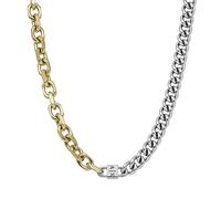 Armani Exchange Collar Unisex, Collar Cadena Acero Inoxidable, Multicolor (2 Tonos Plata Y Oro)