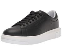 Armani Exchange Hombre con Logotipo Bordado en la Suela Zapatillas, Negro, 43 EU