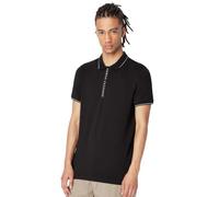 Armani Exchange Hidden Buttons, Stretch Cotton Polo, Negro (Black 1200), Medium para Hombre