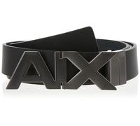 Armani Exchange Hombre Hinge Belt Cinturón Not Applicable, Negro (Black/Phantom 43120), 100 (Talla del fabricante: 34)