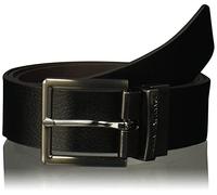 Armani Exchange Leather Belt Cinturón, Negro (Black/Navy 43420), 100 (Talla del Fabricante: 34) para Hombre