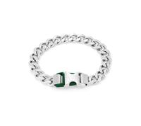 Armani Exchange Hombre Pulsera de acero inoxidable con cierre de hebilla, Metallic Silver, 9Lx9Wx4.5cm