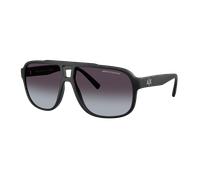 Armani Exchange Hombre Sunglass AX4104S - Color del Marco: Negro Mate, Color de la Lente: Gris Degradado