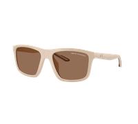 Armani Exchange Hombre Sunglass AX4149SU - Color del Marco: Beis mate, Color de la Lente: Marrón Oscuro