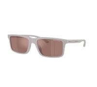 Armani Exchange Hombre Sunglass AX4157SU - Color del Marco: Gris Mate, Color de la Lente: Marrón espejo interior plateado