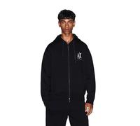 Armani Exchange Sudadera con Capucha para Hombre, diseño con Logotipo emboidered, Color Negro, XL, Negro, XL