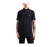 Armani Exchange Icon Project, Embroidered Logo Camisa de Polo, Azul Marino Profundo, XS para Hombre