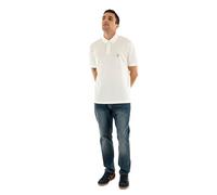 Armani Exchange Icon Project, Embroidered Logo Camisa de Polo, Blanco Crema, L para Hombre