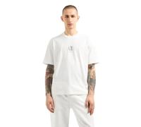 Armani Exchange Icon Project, Embroidered Logo Camiseta, Blanco Crema, L para Hombre