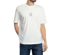 Armani Exchange Icon Project, Embroidered Logo Camiseta, Blanco Crema, XS para Hombre