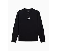 Armani Exchange Icon Project, Embroidered Logo, Crewneck Sudadera, Negro, XL para Mujer