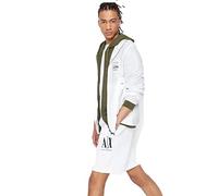 Armani Exchange Icon Project Embroidered Logo Shorts Pantalones Cortos Informales, Blanco, L para Hombre