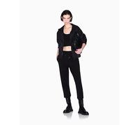 Armani Exchange Icon Project, Embroidered Tonal Logo Chaleco, Negro, L para Mujer