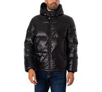 ARMANI EXCHANGE Chaqueta de invierno negro / blanco, Talla XL