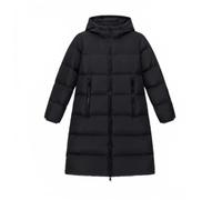 Armani Exchange Chaqueta Icon Project para mujer con parche de logotipo hasta la rodilla Negro S