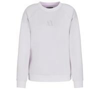 Armani Exchange Icon Project, Shiny Logo, Crewneck Sudadera, Blanco (Optic), S para Mujer
