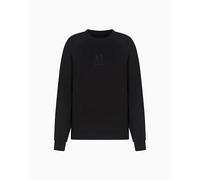 Armani Exchange Icon Project, Shiny Logo, Crewneck Sudadera, Negro, L para Mujer