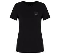 Armani Exchange Icon Project, Tonal Logo Patch Camiseta, Negro, XXL para Mujer