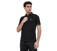Armani Exchange Icon Regular Fit, Gold Detail, Polo Camiseta Tipo, Negro, XS para Hombre