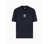 Armani Exchange Icon Small Logo tee Camiseta, Azul Marino Profundo, M para Hombre