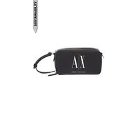 Armani Exchange Icon, Sustainable, Zip Around, Bolsos para Mujer, Negro (Black), Talla única