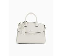Armani Exchange Jane - Bolso de la compra de lona para mujer, tamaño mediano, color blanco nieve, Snow White Fantasy, talla única