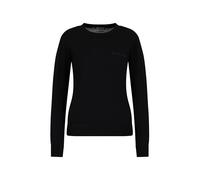 Armani Exchange Jersey de Lana Merino con Logotipo de Script Sudadera, Negro, L para Mujer