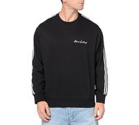 Armani Exchange Jersey de Lana Merino para Hombre con Logotipo de la Firma, Negro, XL