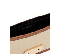 Armani Exchange Jodie - Bandolera mediana de lona para mujer, color natural, talla única