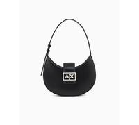 Armani Exchange Jodie, cremallera plateada, logo metálico negro