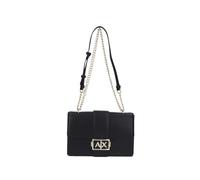 Armani Exchange Jodie, Sustainable, Gold Chain Shoulder Strap, Crossbody M Mujeres, Negro, Talla única