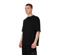 Armani Exchange Jumper con Logotipo de algodón Grueso de Gran tamaño Sudadera de Polo, Negro, XXL para Hombre