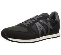Armani Exchange - Lace Up Sneaker, Zapatillas Hombre, Negro (Black 00002), 45.5 EU